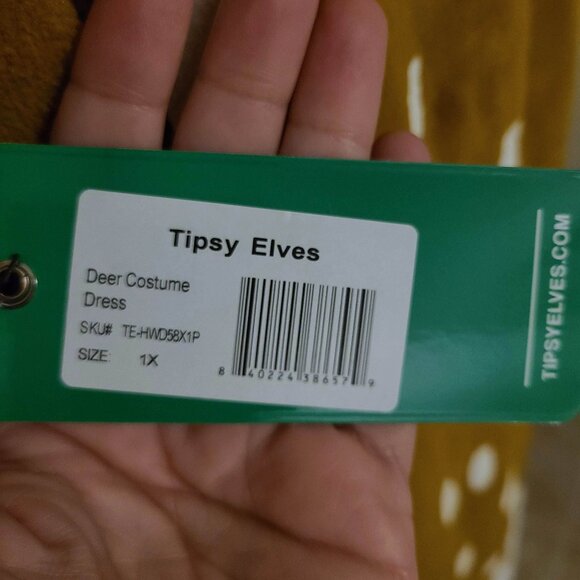 TIPSY ELVES Deer Costume Dress NWT, Size 1X - Picture 5 of 7